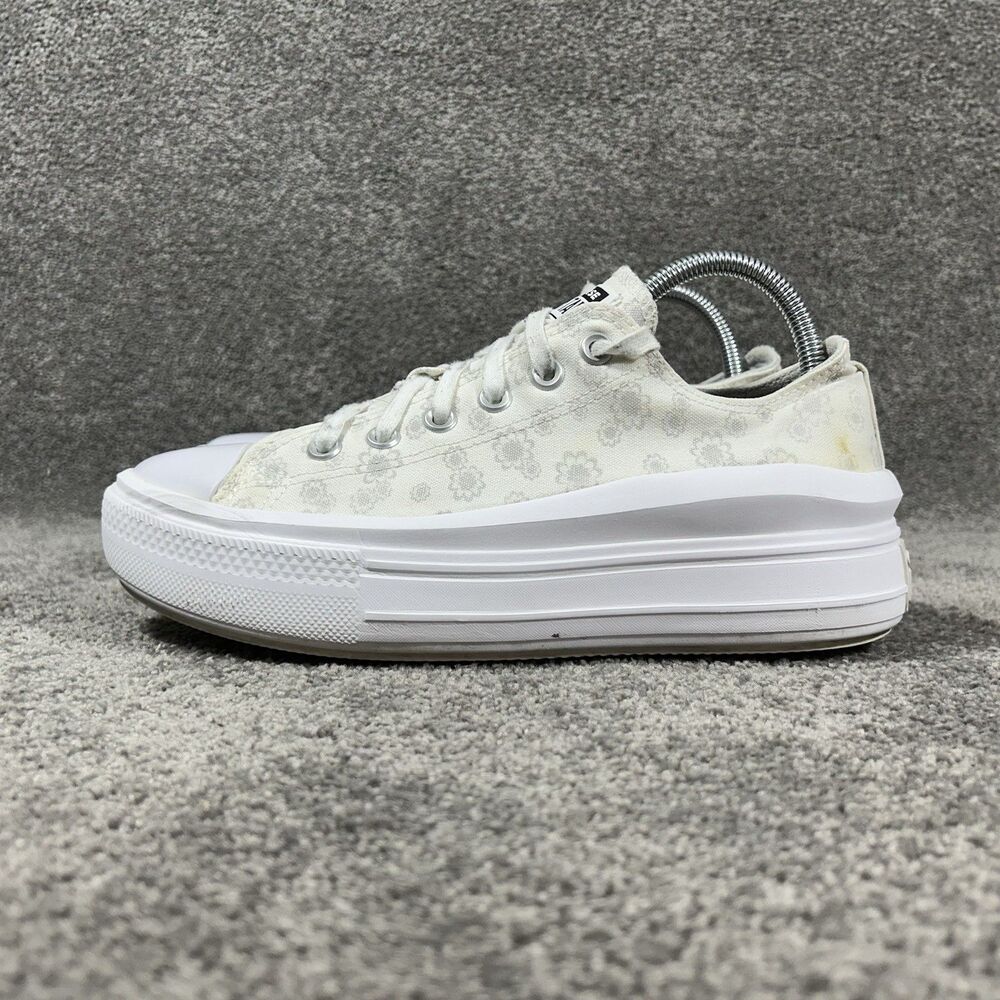 Converse CTAS Move OX A00841C Women's Size 9 Tonal Floral Platform Shoes Used - Picture 6 of 13